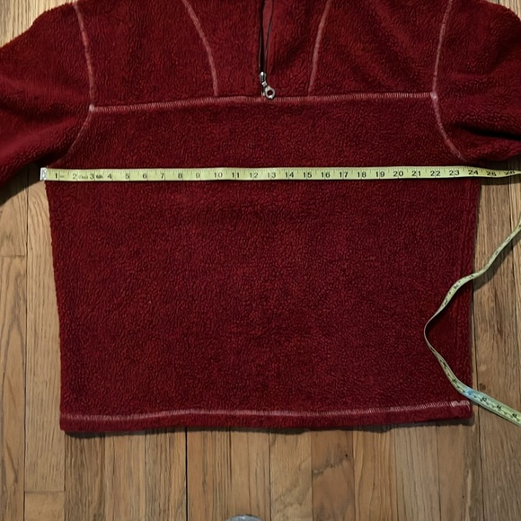 BAXIS fleece 1/4 zip Mens M. Burgundy/Ivory. - Picture 3 of 6